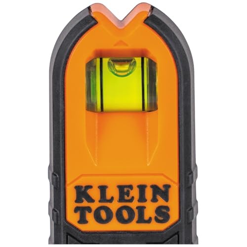 Klein Tools MSF100 Magnetic Stud Finder and Level, Compact, Single, Orange