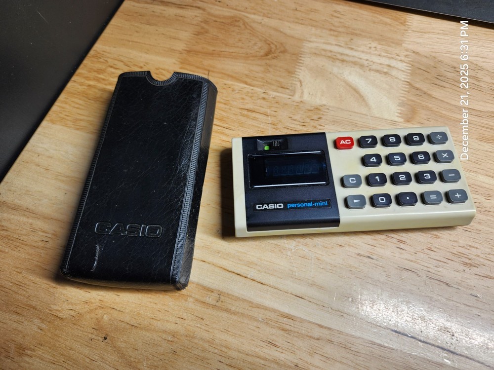 Vintage Calculator CASIO Personal Mini Electronic Casio Computer Japan