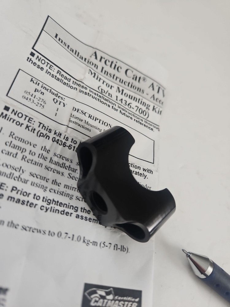 Genuine ARCTIC CAT MIRROR MOUNT BRACKET M10 THREAD  1436-700 NOS OEM AC28