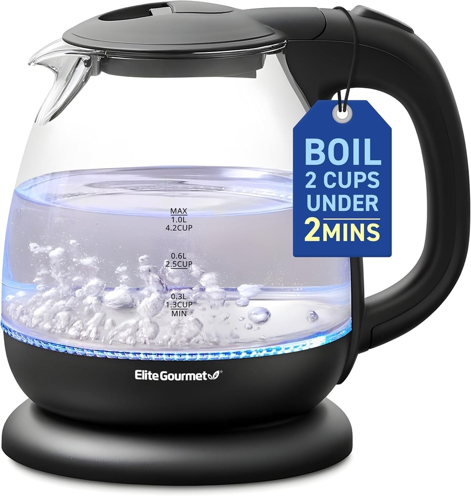 1.7L Dual Wall Cool Touch Electric Tea Kettle Programmed Digital Touchscreen