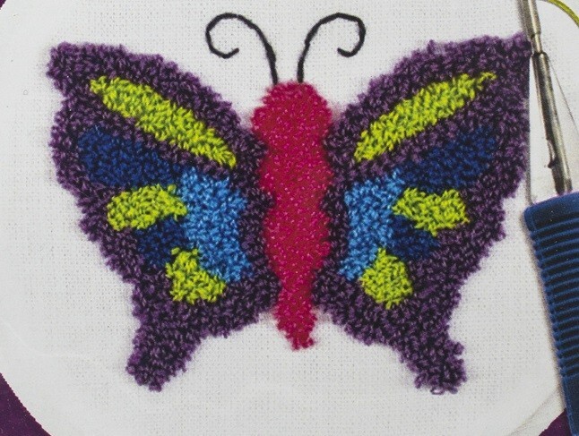 Butterful Punch Needle Kit- 3.5"