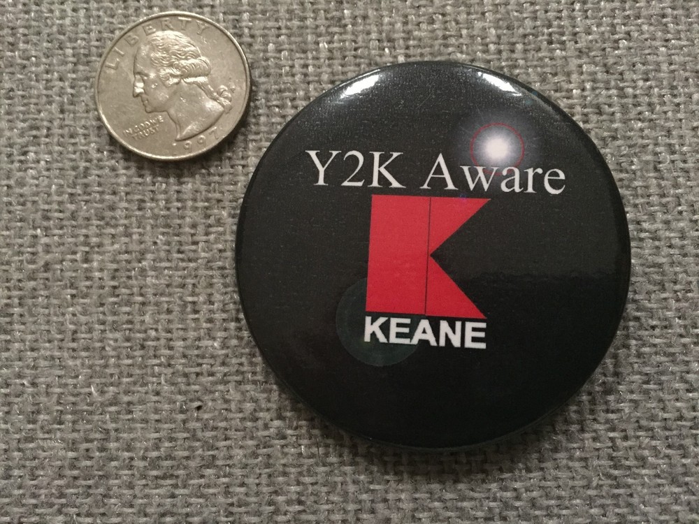KEANE Y2K Aware PINBACK BUTTON