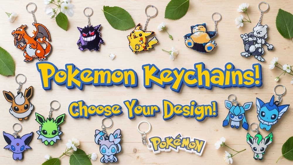 Pokemon Keychains – Choose Your Design! Pikachu, Eevee, Charizard & More
