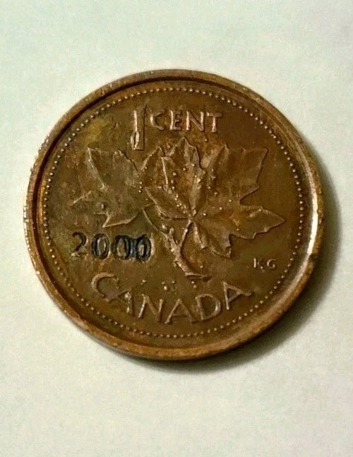 2000 Canadian Penny Error Date Strike Error