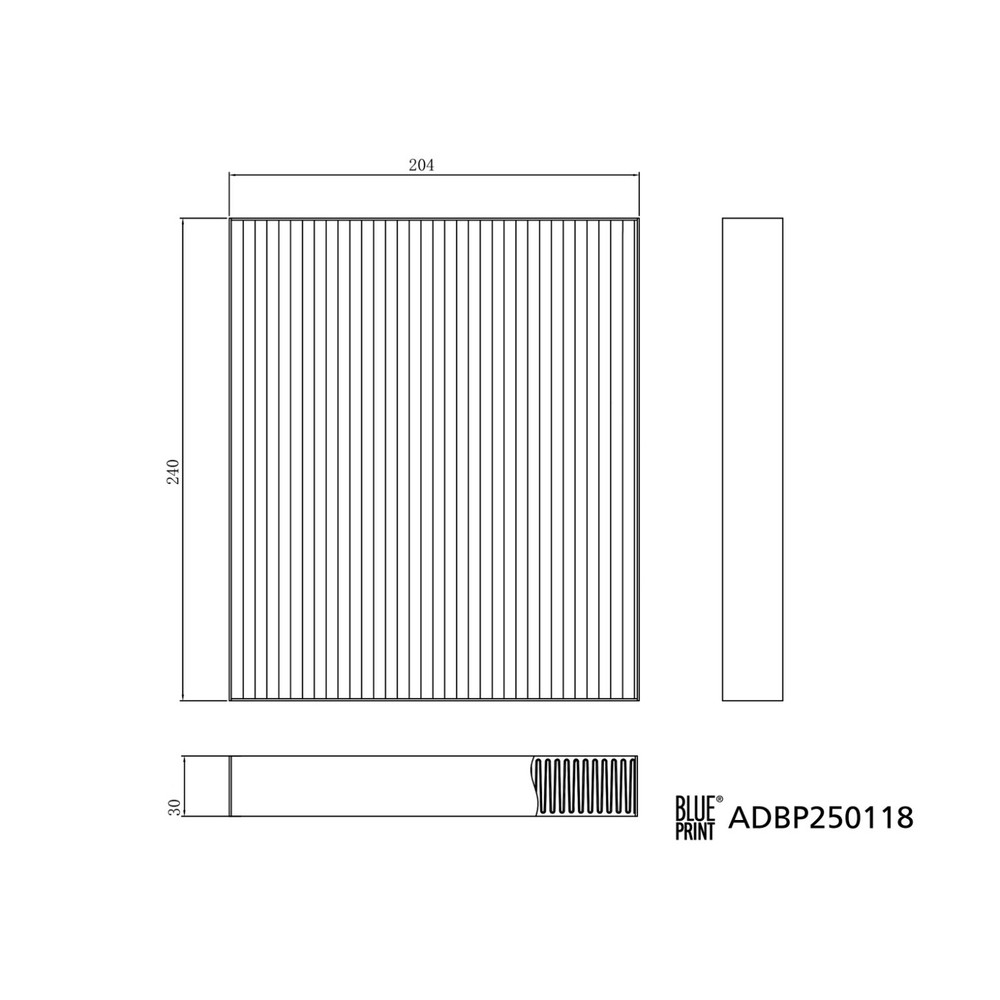 Blue Print Cabin Filter - ADBP250118 -  OE Quality and Specification