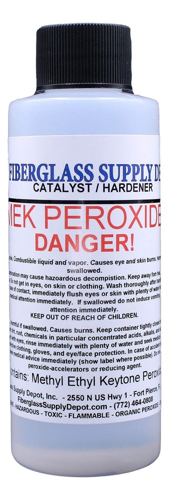 Fiberglass Supply Depot Mek Peroxide Catalyst 4oz Clear