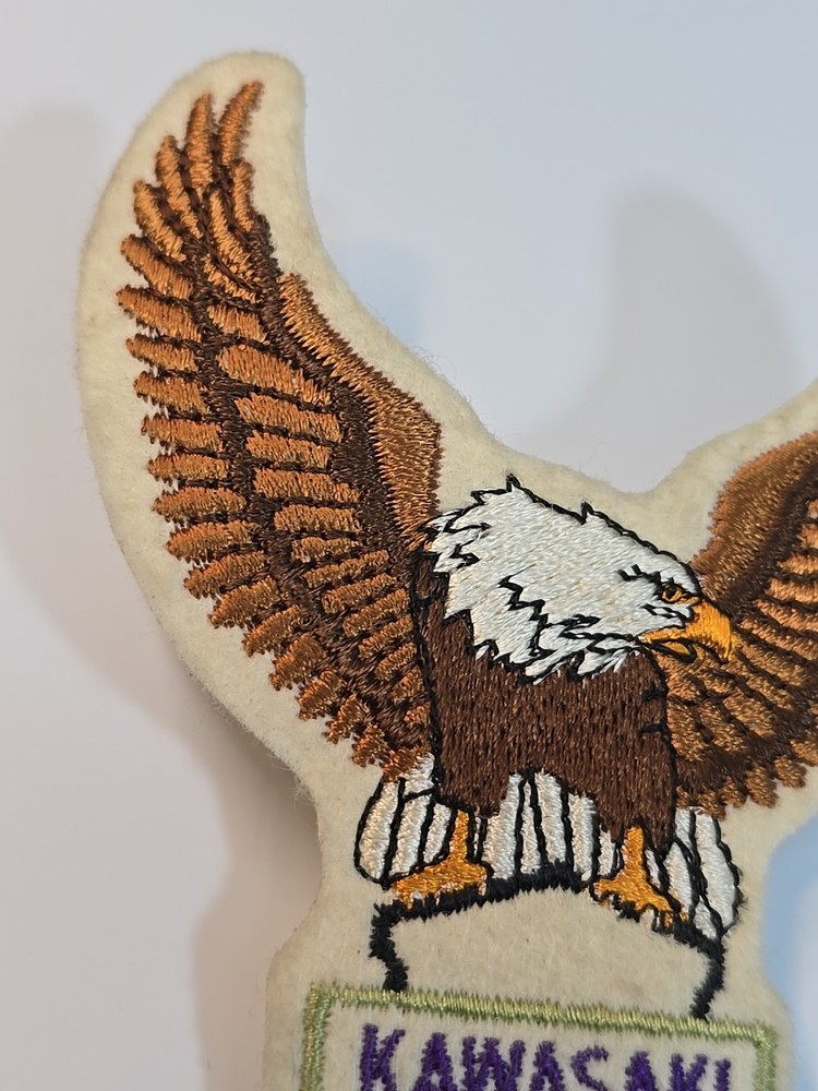 Kawasaki Eagle Iron-On Patch Motorcycle