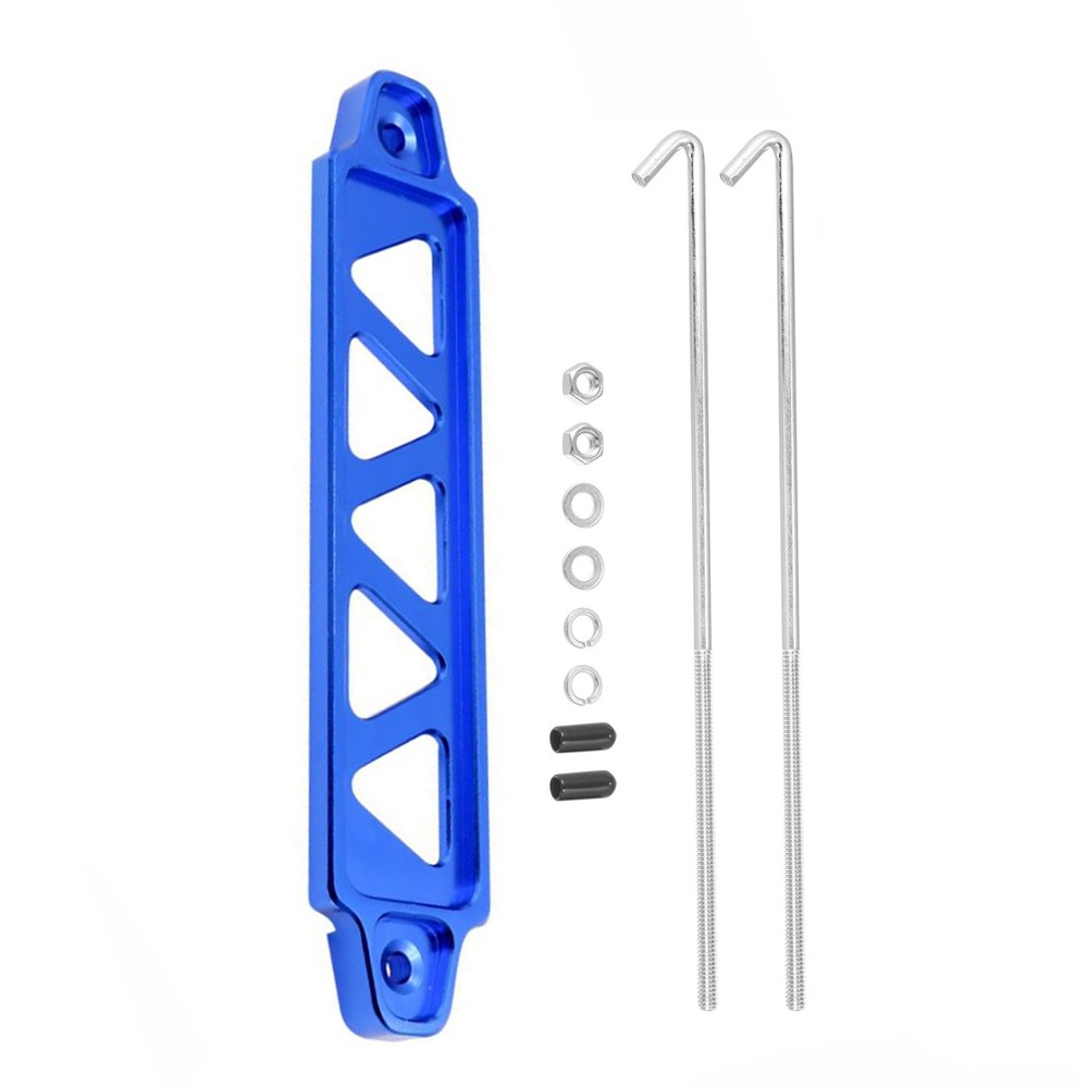 1Pc Blue Car Battery Hold Down Tie Down Mount Bracket with Hook Bolt Kits
