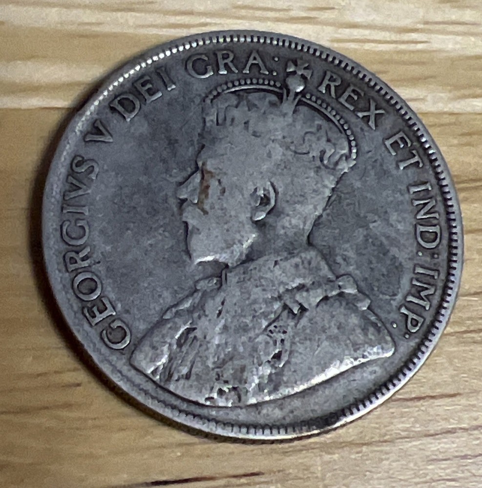 Canada 1929 50 Cent Silver Coin .800