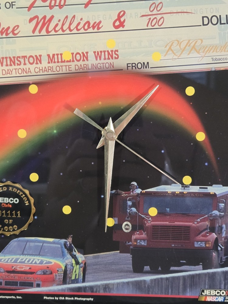 Jeff Gordon Wall Clock Jebco Winston Cup Million