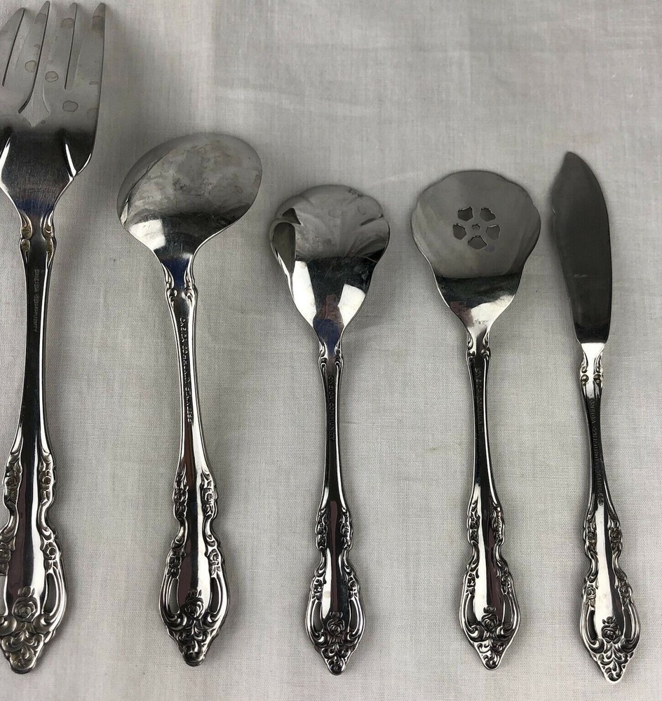 Oneida Community Brahms Stainless Flatware 7 Serving Pc Sauce Ladle Meat Fork