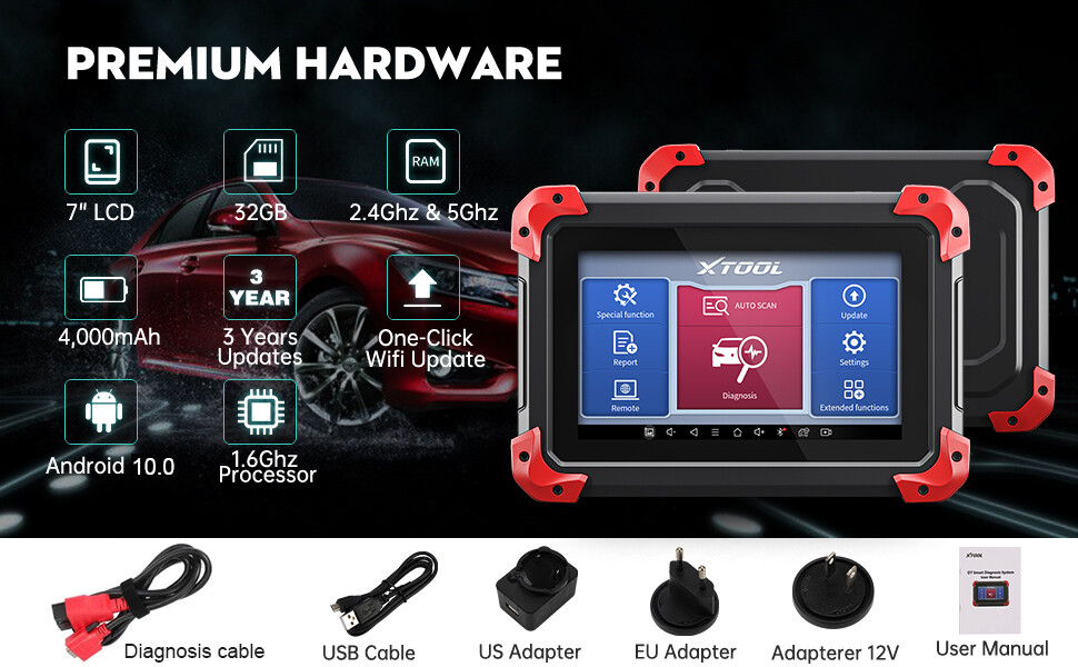 XTOOL USED D7 Auto All System Diagnostic Bidirectional Key Programming Scanner