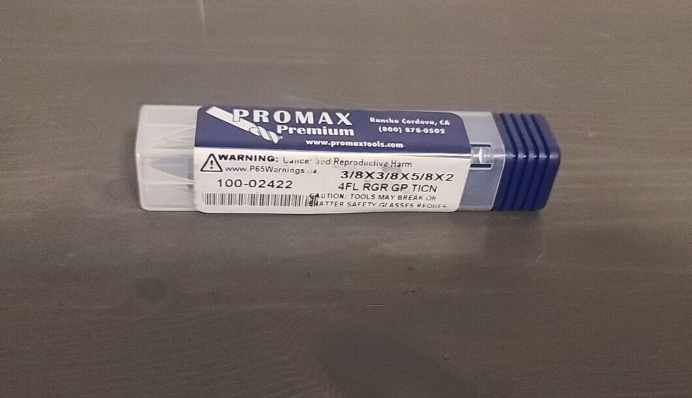 NEW/OVERSTOCK! Solid Carbide Roughing End Mill, 3/8" Diam *See Notes*