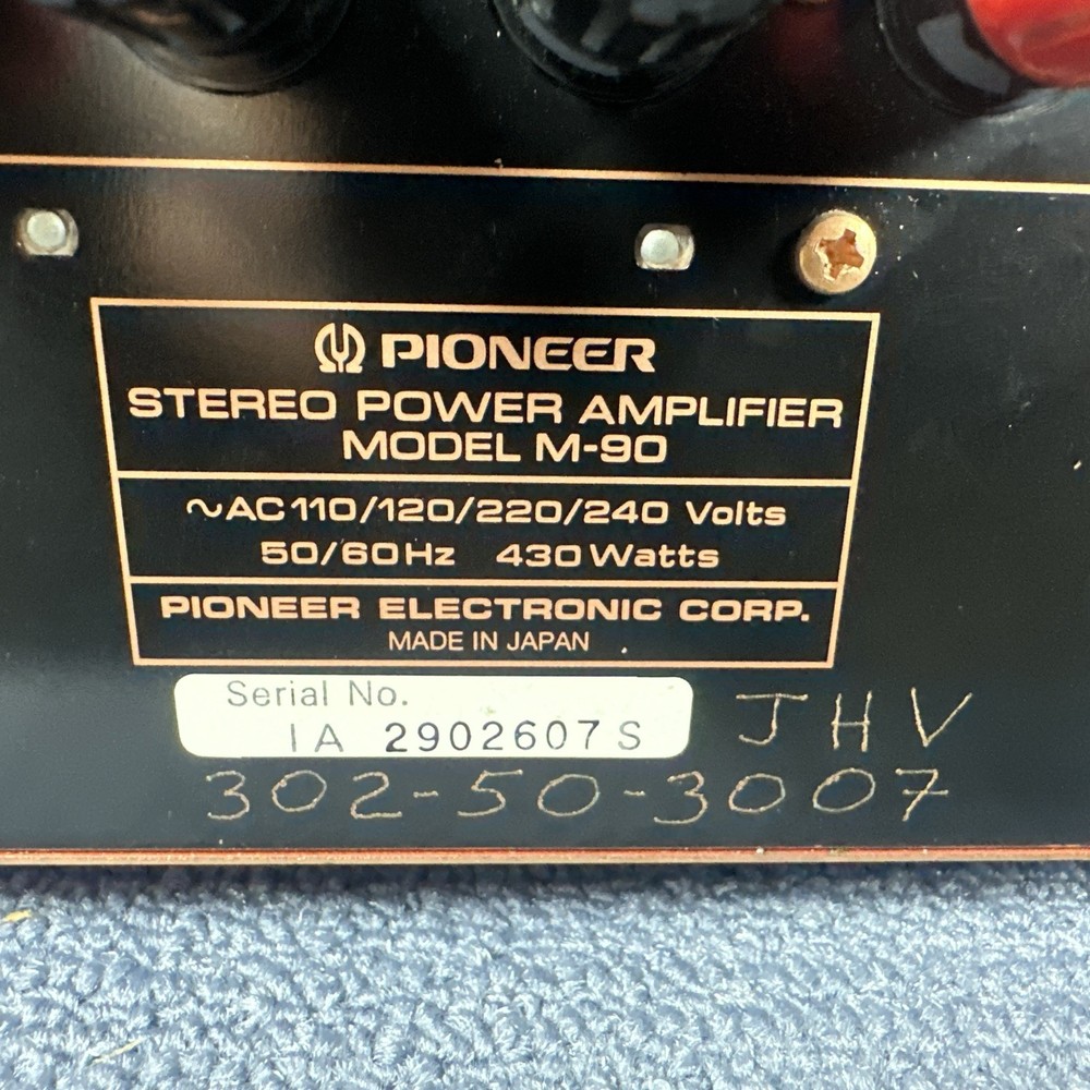 Pioneer M-90 Amplifier