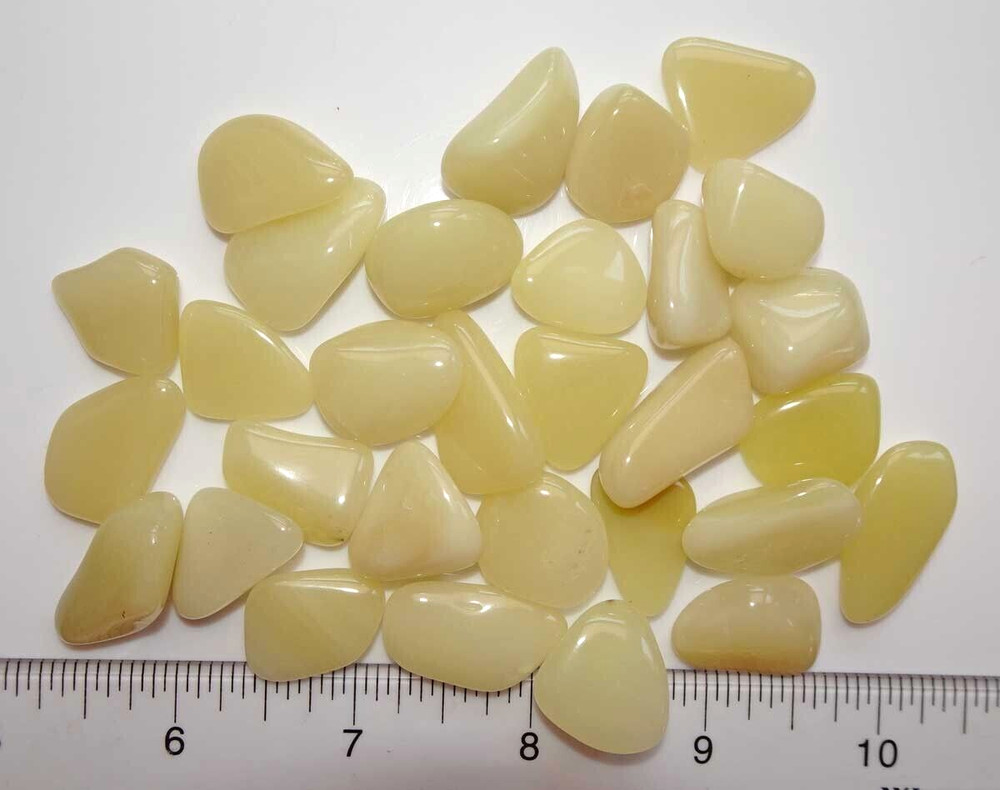 Yellow Opal -3 Ounces Tumbled Stones rt431d