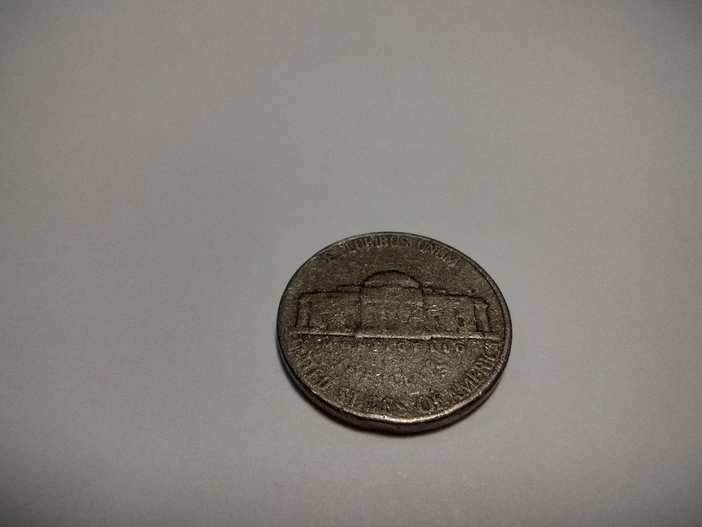 1998-P Jefferson Nickel. Struck Through Grease.
