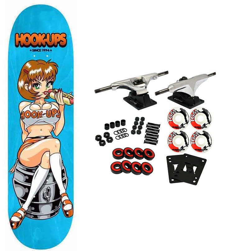 Hook Ups Skateboard Complete Hoot-Ups 2 (Assorted) 8.5" x 32.25"
