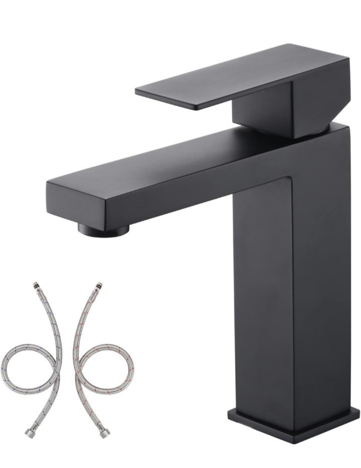 Sumerain Matte Black Single Handle Bathroom Faucet