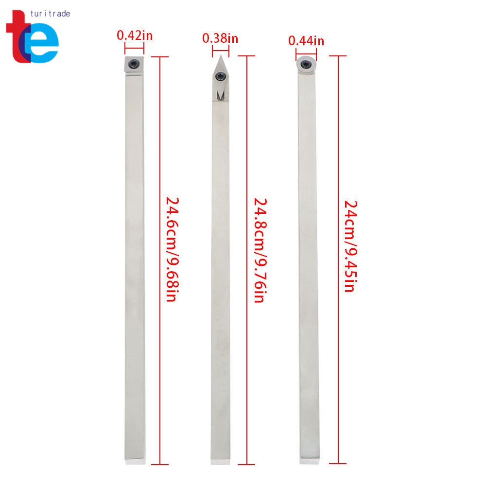 With 4 Extra Replacement Inserts 11" Carbide Lathe Tools, Wood Turning Tools