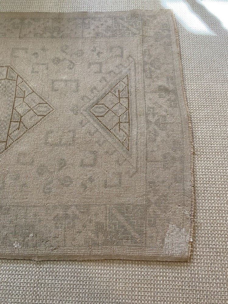 Vintage Turkish Oushak Neutral Rug