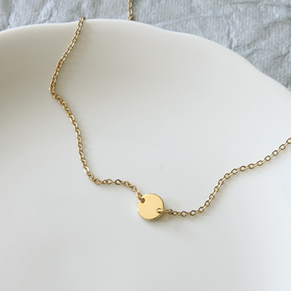 Gold Dot Connector Necklace