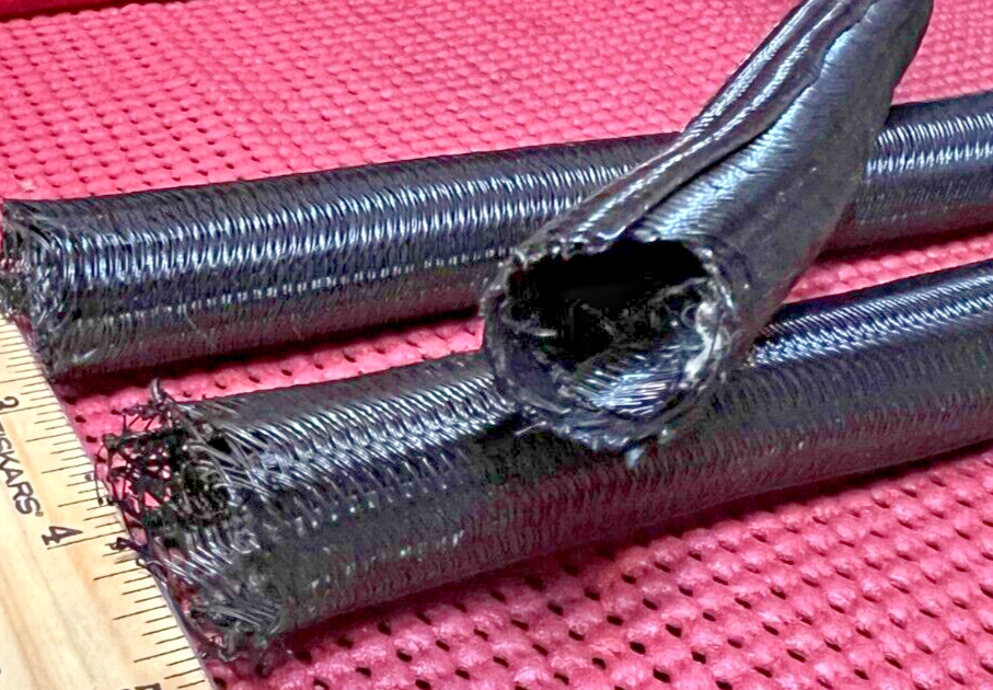 THREE (3) Braided Tech Wrap-A-Round Cable Sleeving ~ Black ( 10 inch )