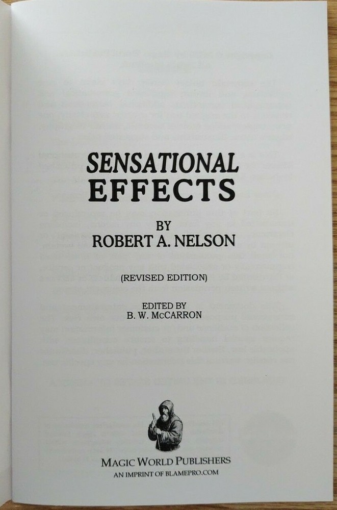 Sensational Effects by Robert A. Nelson