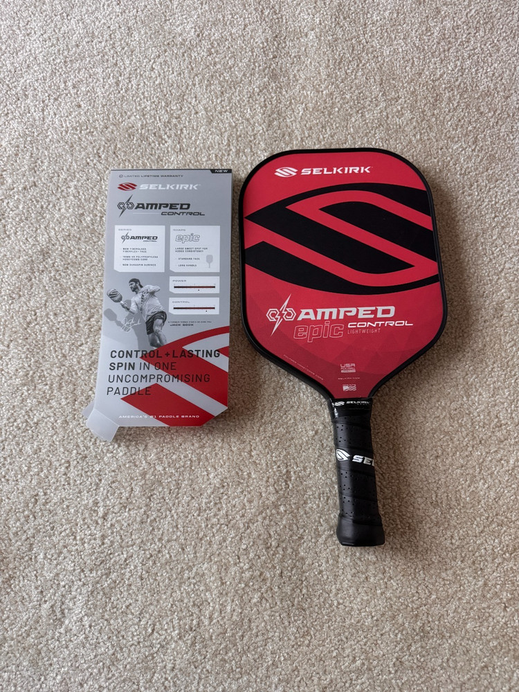 Pickleball Paddle: SILKIRK AMPED Control - Epic Lightweight Red🔥
