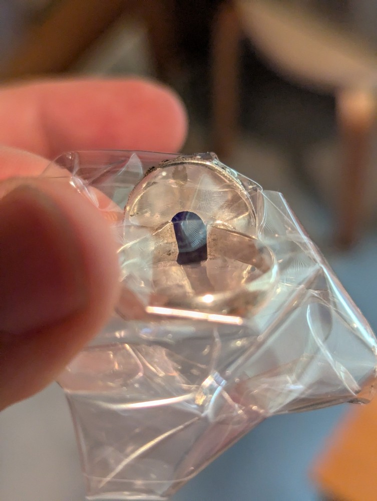 Blue Sapphire Oval Ring Size 9