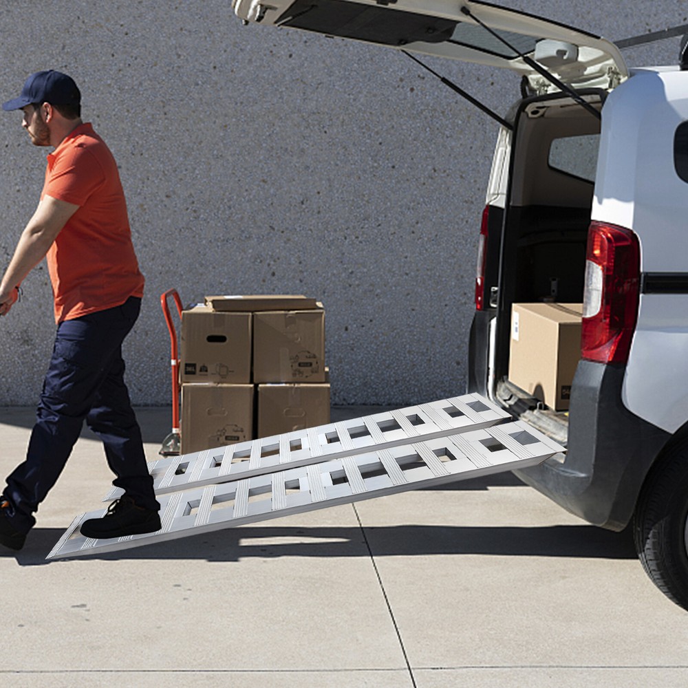 6800 lbs Aluminum Trailer Ramps – 2-Pack for Safe Vehicle Loading