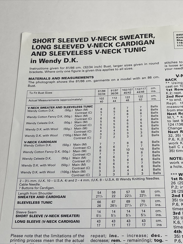 Carter & Parker Wendy Double Knit Sweater Knitting Pattern 4455