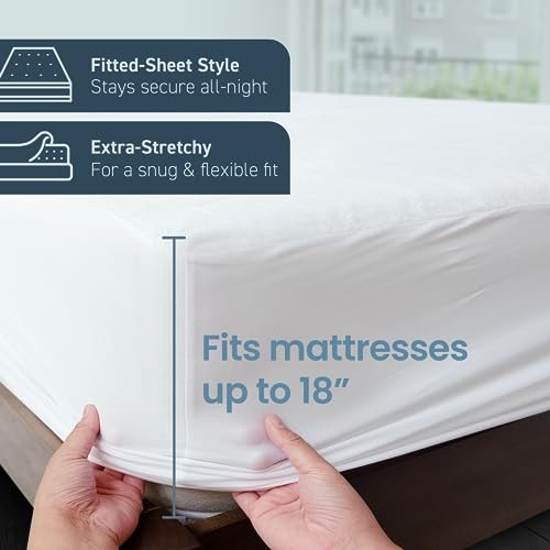Waterproof Size Mattress Protector - Fitted with Stretchable Cotton Blend Full