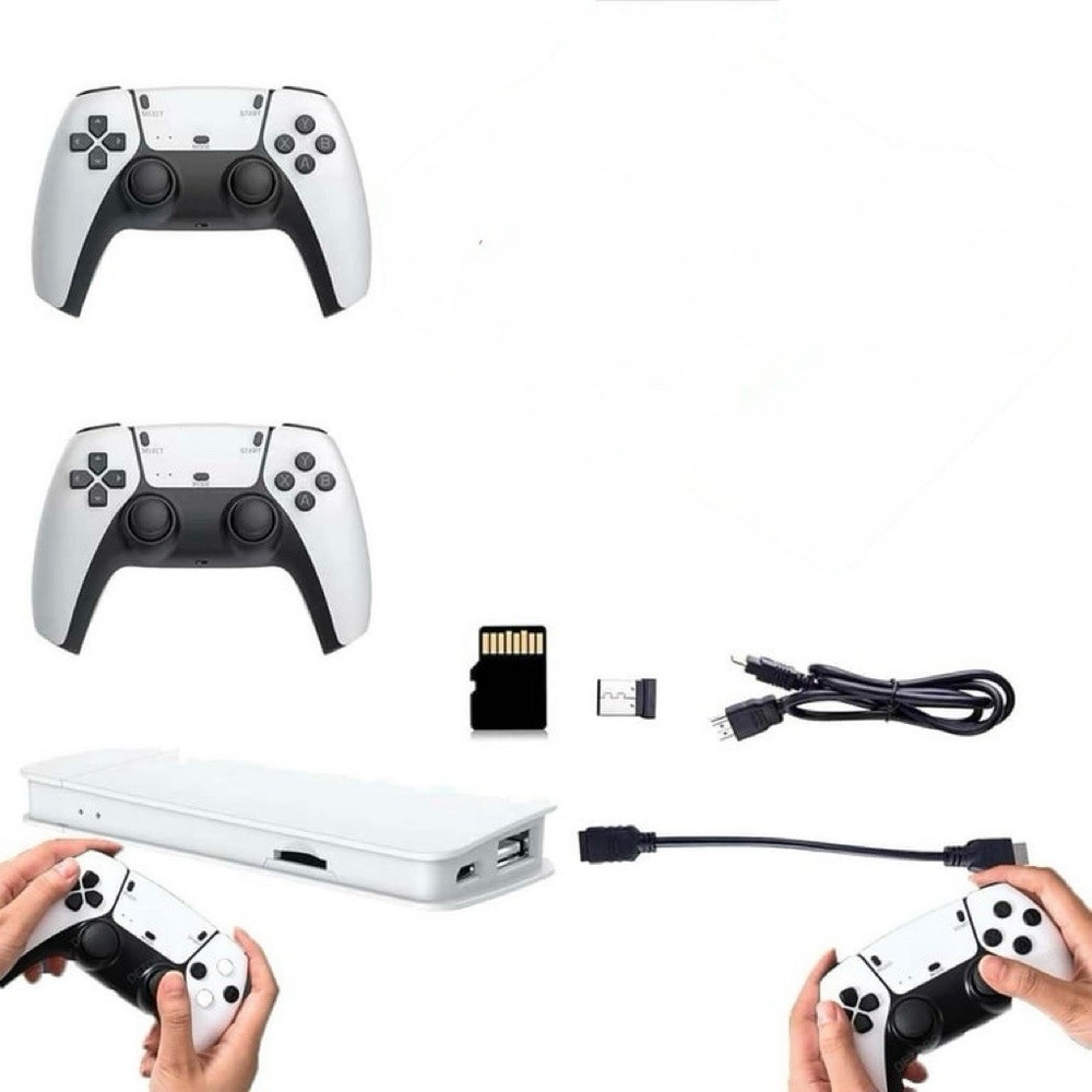 Retro 4K Gaming Stick, Plug & Play Console with Wireless Controllers