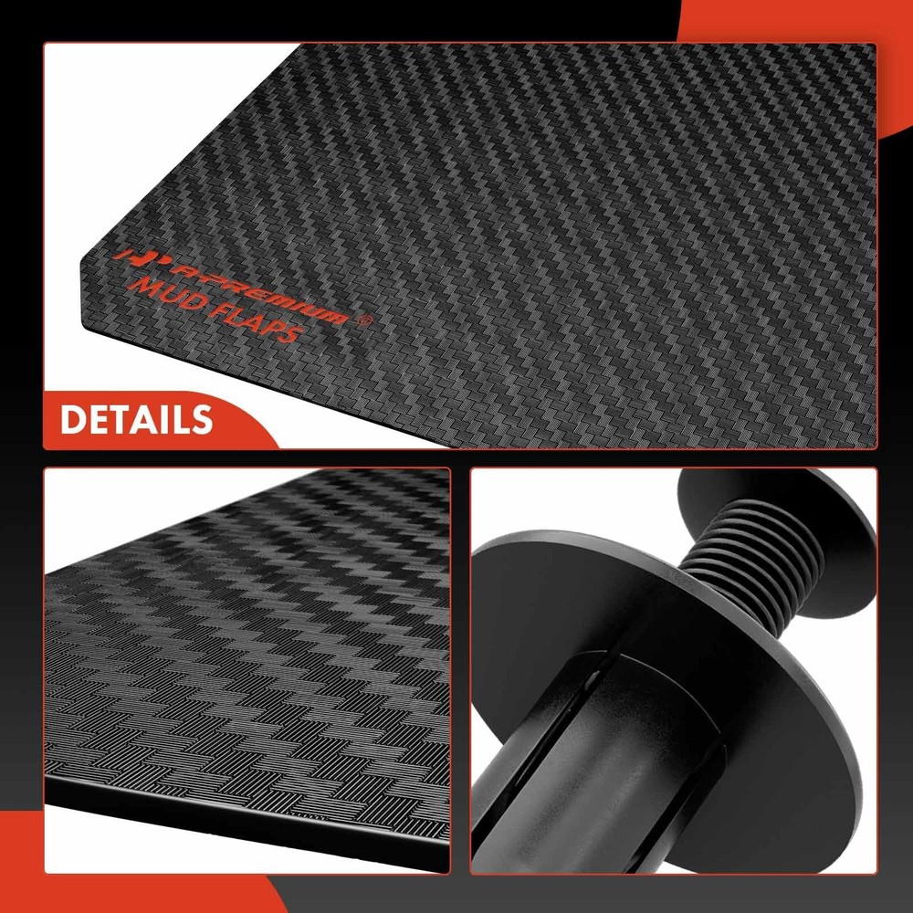 A-Premium Mud Flaps, 4 Pack Universal Splash Guards for Car 4 Pcs Set Black