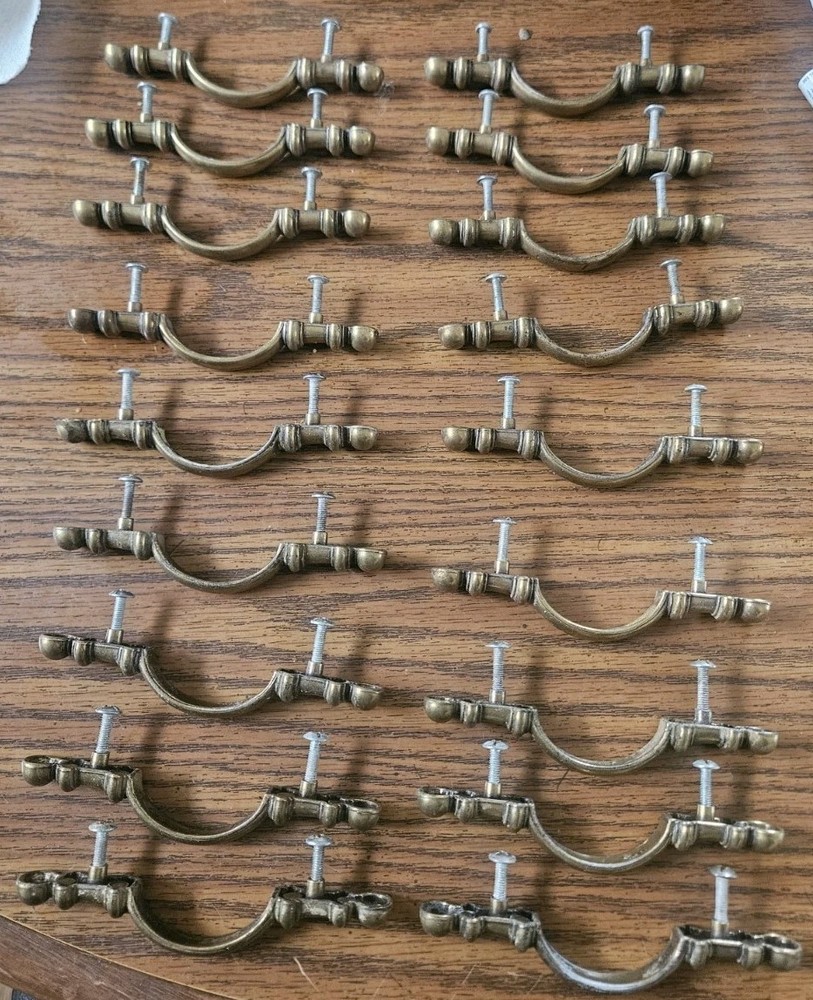 18 Vintage Brass Drawer Pulls 5" W/ 3" Screw Sets