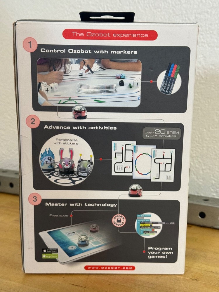 NEW Red Ozobot Starter Pack OZO-030301-04 Programmable Robot STEM