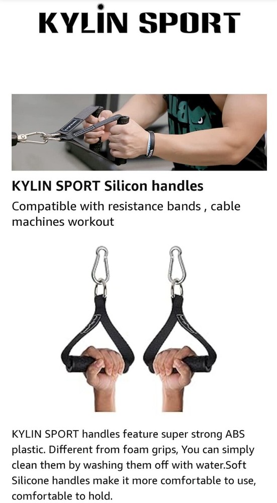 Kylin Sport Resitance Band Handle Grip For Machine Attachment