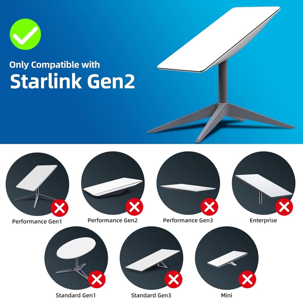 Starlink Ethernet Adapter for Rectangular Satellite Internet V2 Starlink Adapter