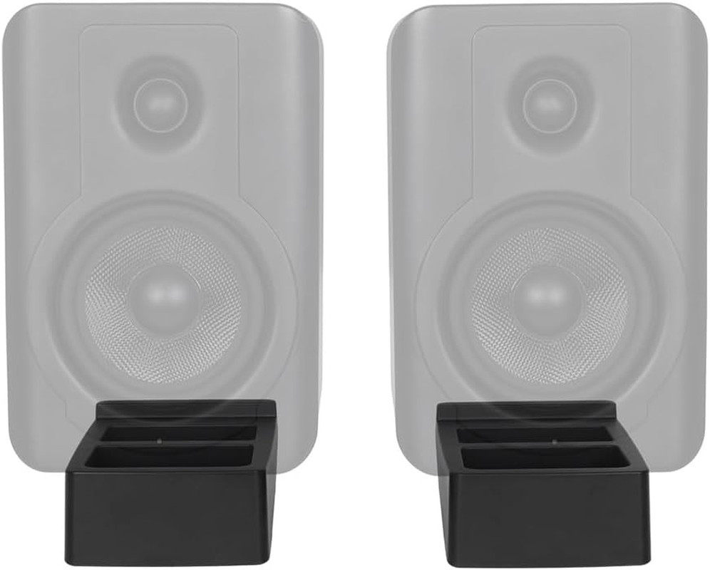 Tilted Wedge Desktop Speaker Stands for Medium Sized Speakers, Speaker Riser, An