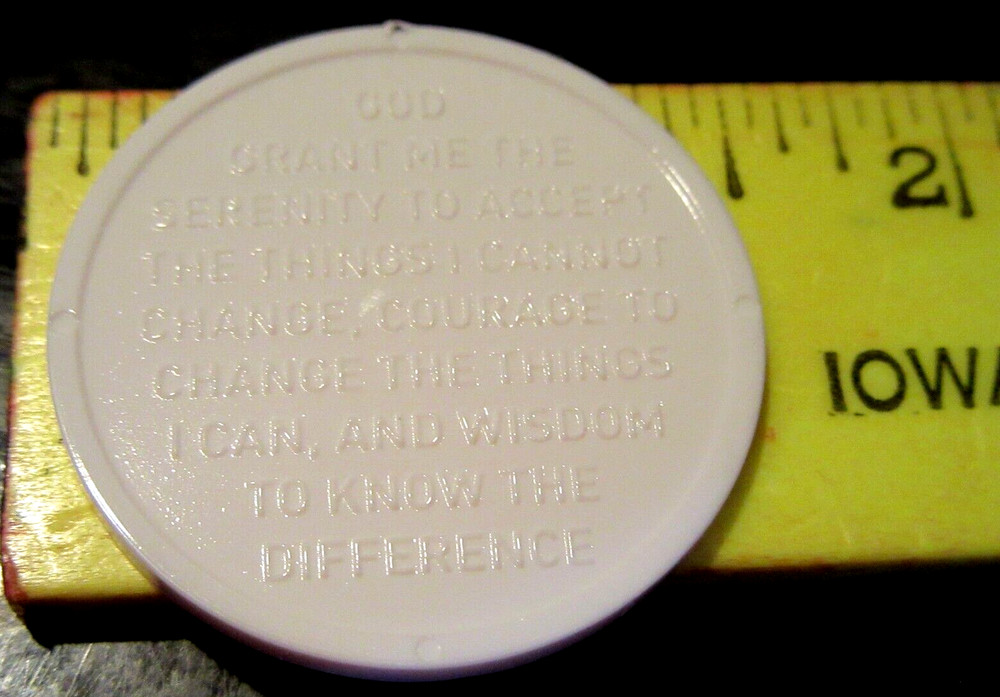 Alcoholics Anonymous Plastic AA 24hour Poker Chip Medallion Token