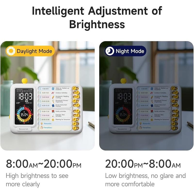 Visual Timer Kids Adults ADHD Task Manager W/ Alarm Reminder & Storage 5 Setting
