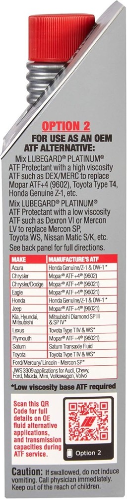 63010 Platinum Automatic Transmission Fluid Protectant, 10 oz.