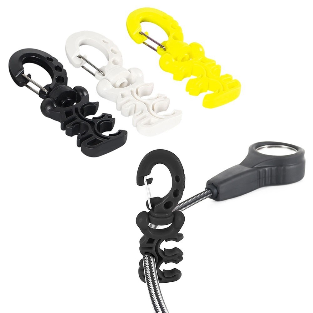 For Second Stage Regulator Scuba Hose Holder Clip with 3 Hole Quick Release