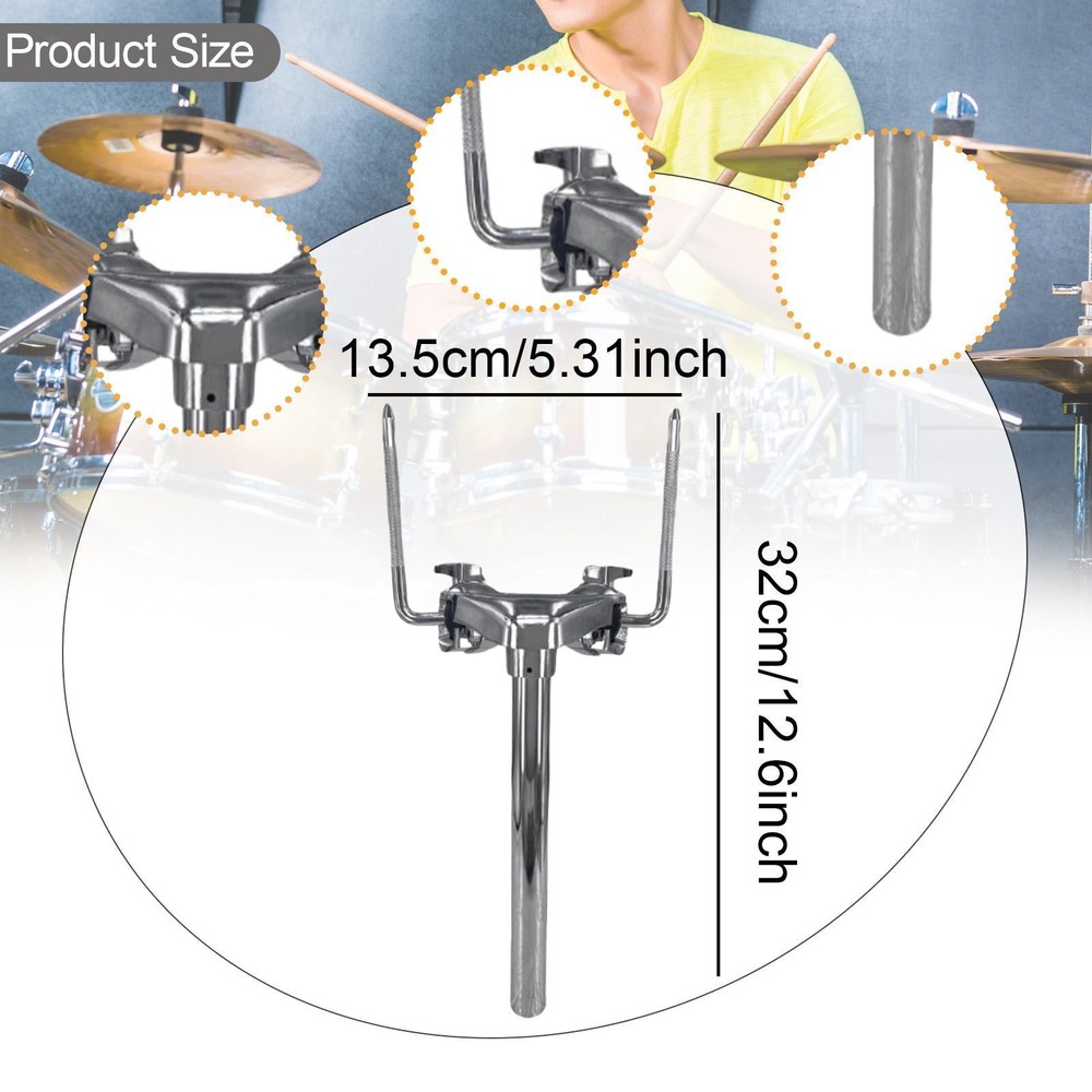 Double Tom Holder Drums Accessory Display Hardware Lightweight Professional Drum
