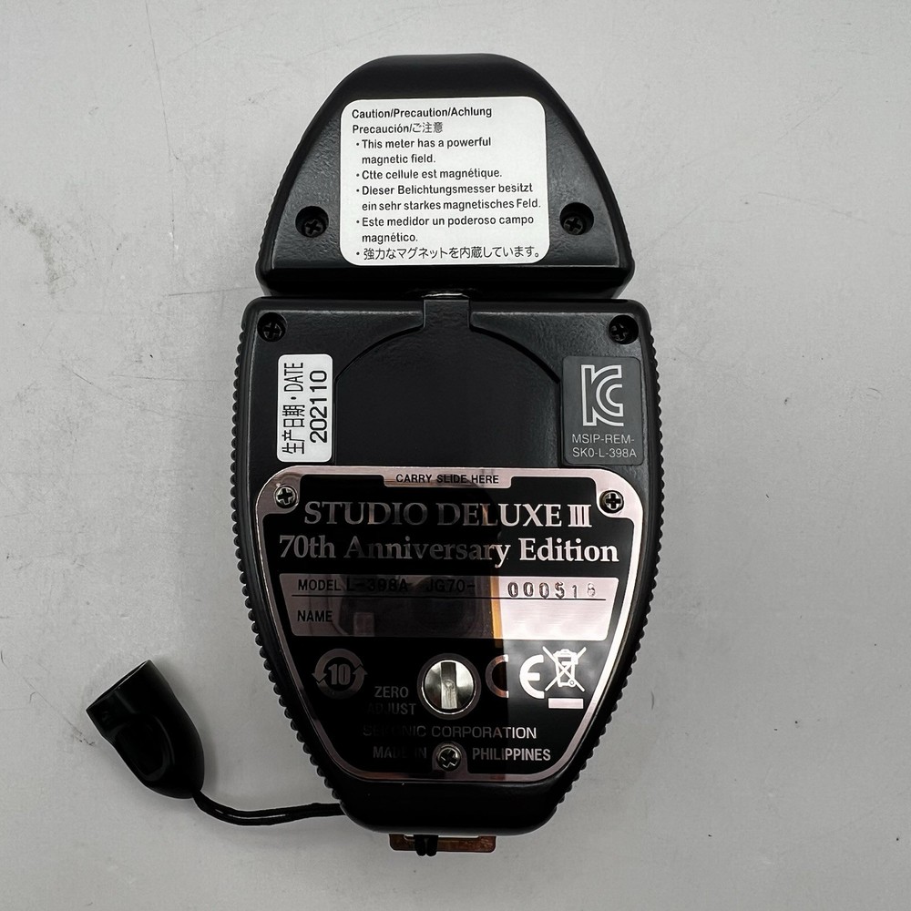 Sekonic L-398A Studio Deluxe 70th Anniversary Edition Light Meter