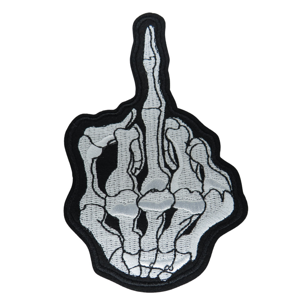 Middle finger patch patch iron on patch biker punk patch iron on