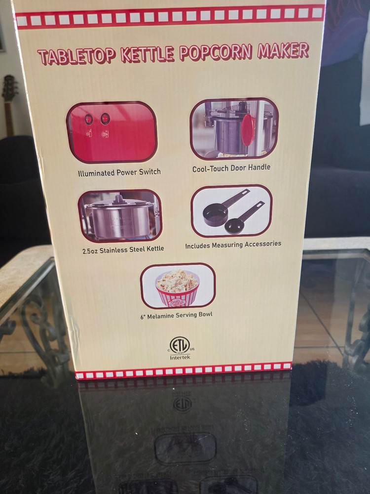 KITCHEN ACE TABLETOP KETTLE POPCORN MACHINE