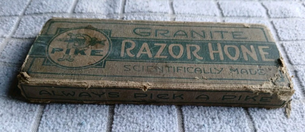 Pike Granite RAZOR HONE SHARPENING STONE IN ORIGINAL BOX