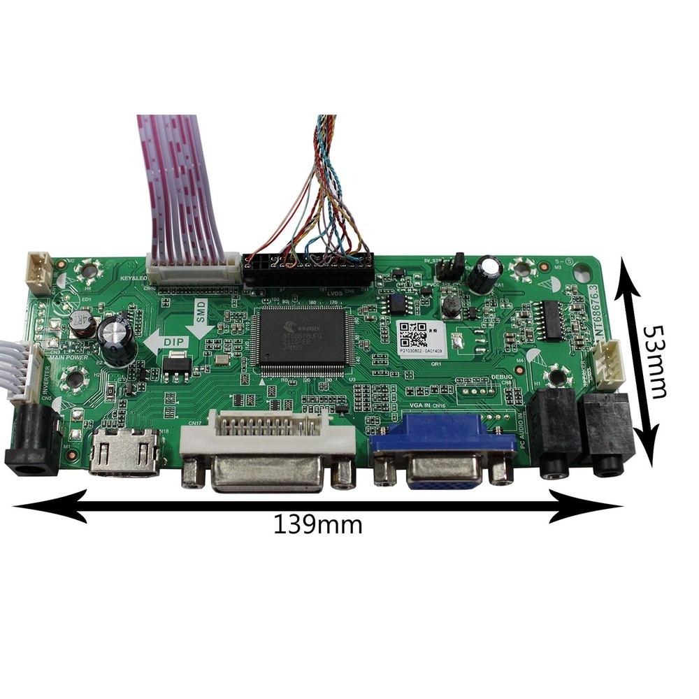 HDMI DVI VGA LCD Controller Board For 12.3 in 1920x720 HSD123IPW1-A00 LCD Panel