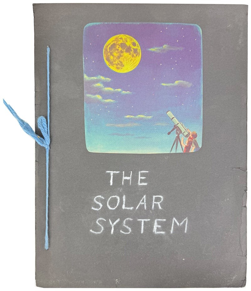 Donna Everitts / The Solar System [Original Manuscript School Assignment] / 1956